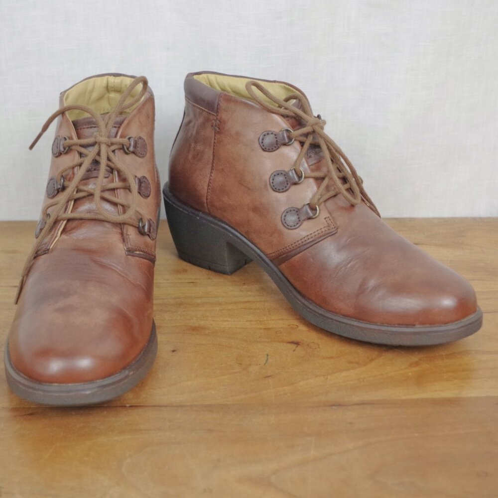 Bussola Ladies' Brown Leather Sirkka Ankle Boots Size 38
